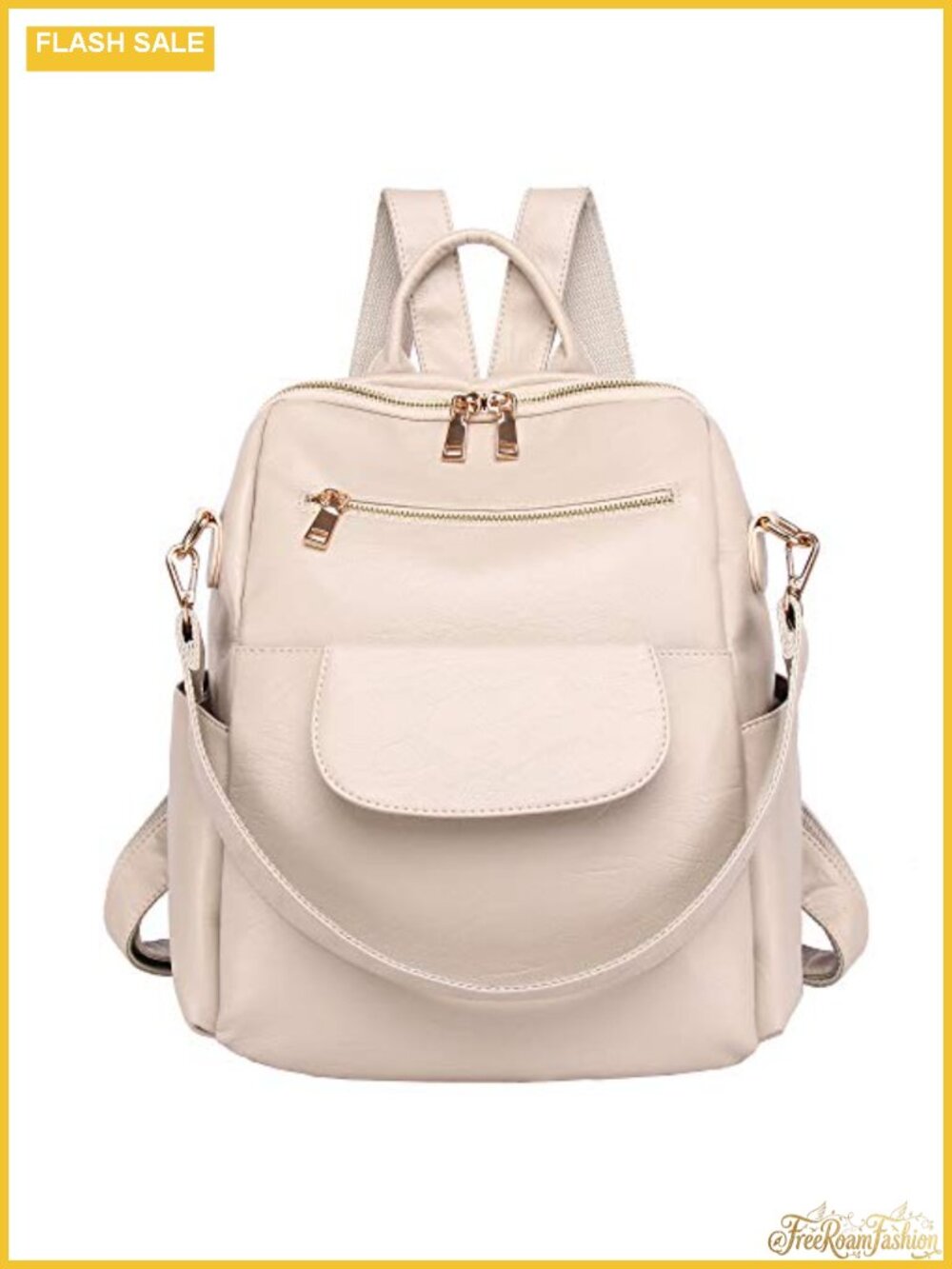 Women's Convertible Waterproof Faux Leather Backpack Purse with Anti-Theft